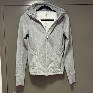 ALO YOGA Foundation Zip Hoodie In Grey